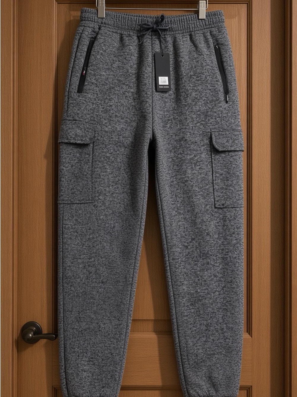 Men's Gray Cargo Jogger Pants - Comfortable Everyday Sweatpants